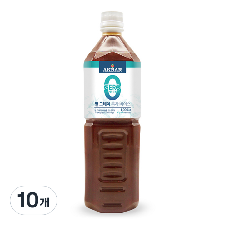 아크바 제로슈거 얼그레이 홍차 베이스, 1L, 10개