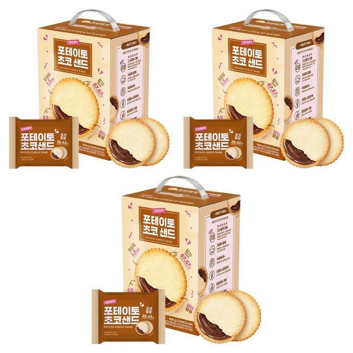 포테이토 초코샌드, 500g, 3개