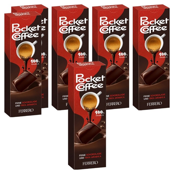 포켓커피 페레로 초콜릿 5p, 62.5g, 6개