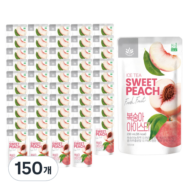 발란스그로우 복숭아 아이스티, 230ml, 150개