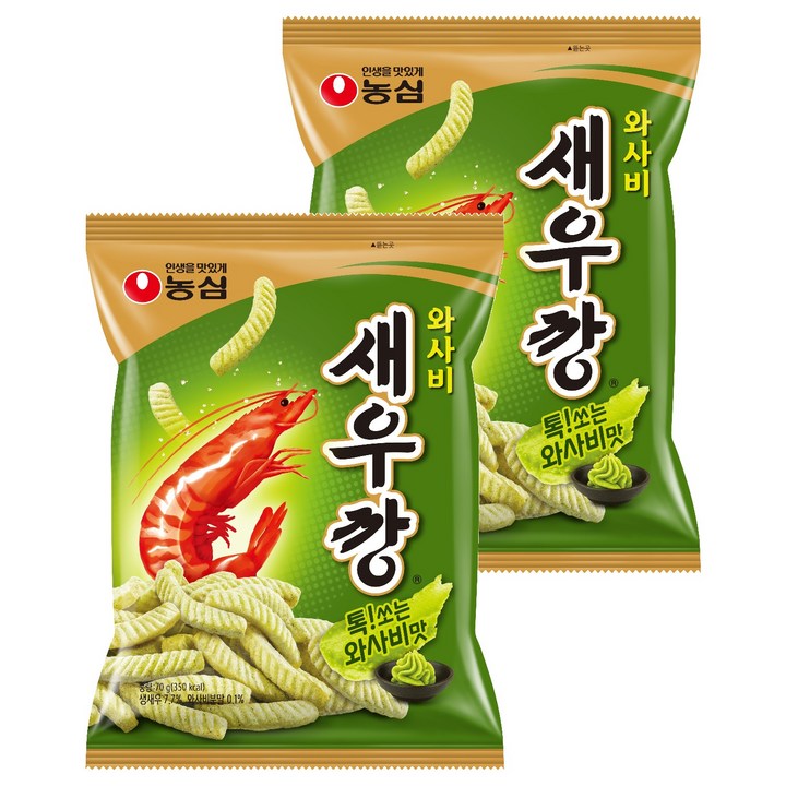 새우깡 와사비, 70g, 2개