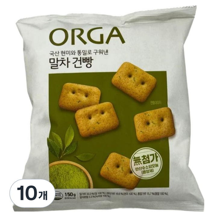 올가홀푸드 말차 건빵, 150g, 10개