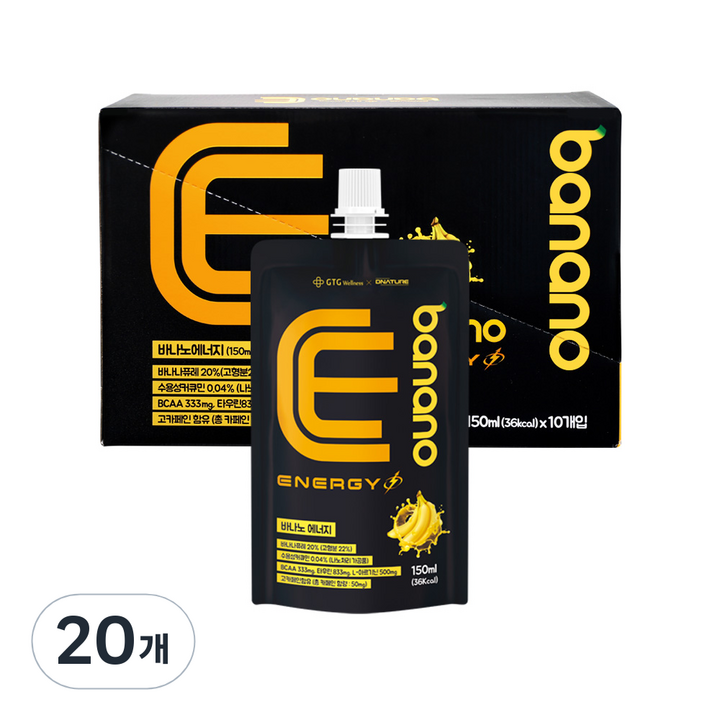바나노 에너지 드링크, 150ml, 20개