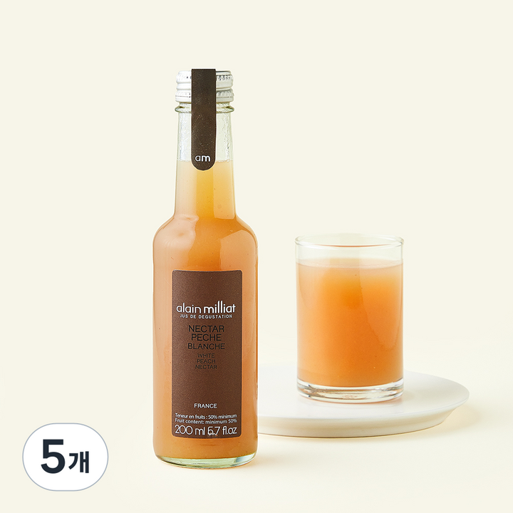 알랭밀리아 화이트 피치 넥타, 200ml, 5개