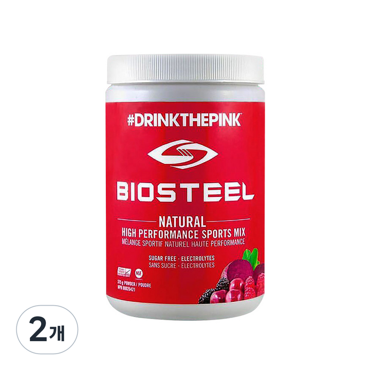바이오스틸 HPSM 하이퍼포먼스 스포츠 믹스 믹스드베리맛 315g, 2개, 375g