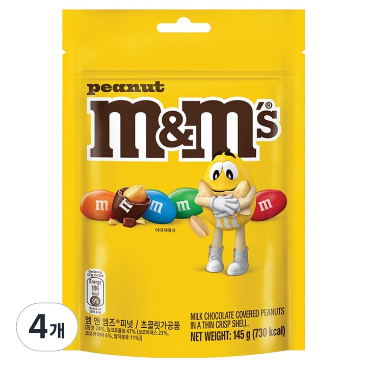 엠앤엠즈 피넛, 145g, 4개