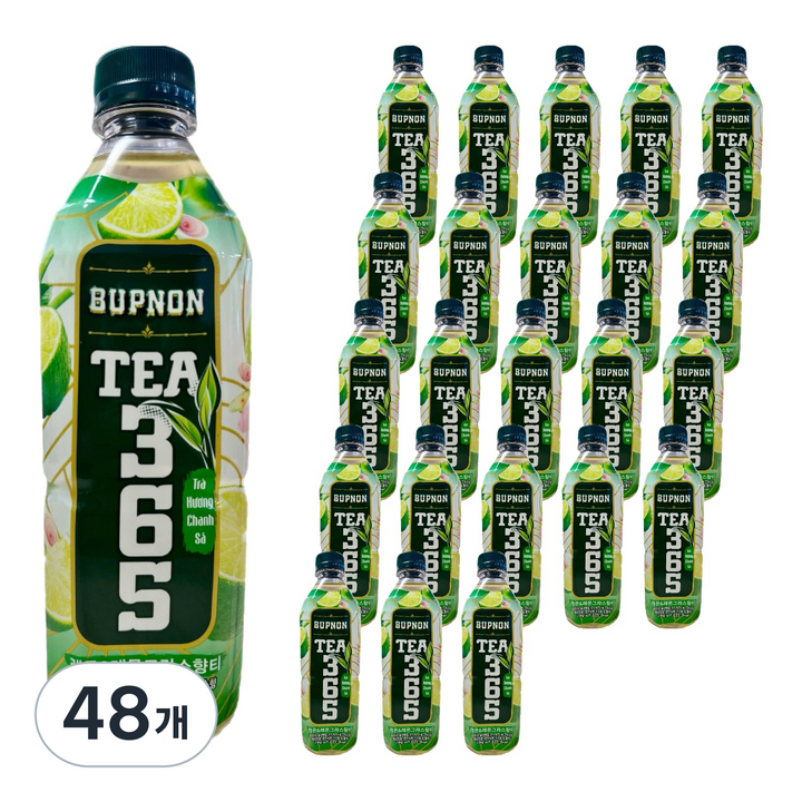 BUPNON TEA365 레몬&레몬그라스 티, 48개, 500ml