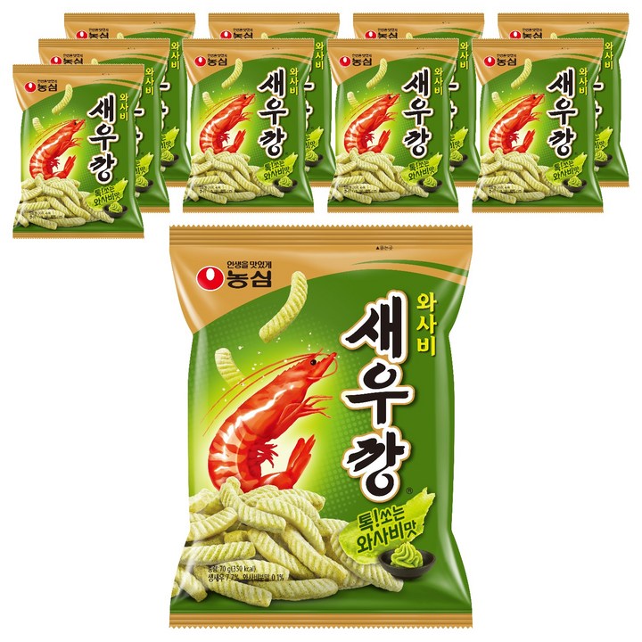 새우깡 와사비, 70g, 10개