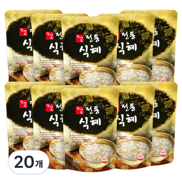 참다음 전통 식혜 농축액 음료베이스, 790ml, 20개