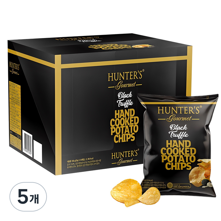 헌터스고메 블랙트러플 포테이토칩, 250g, 5개