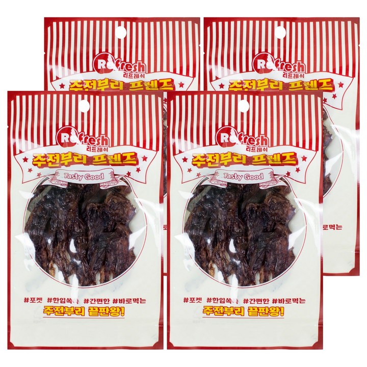 리프레쉬 말랑 오징어 다리, 20g, 4개