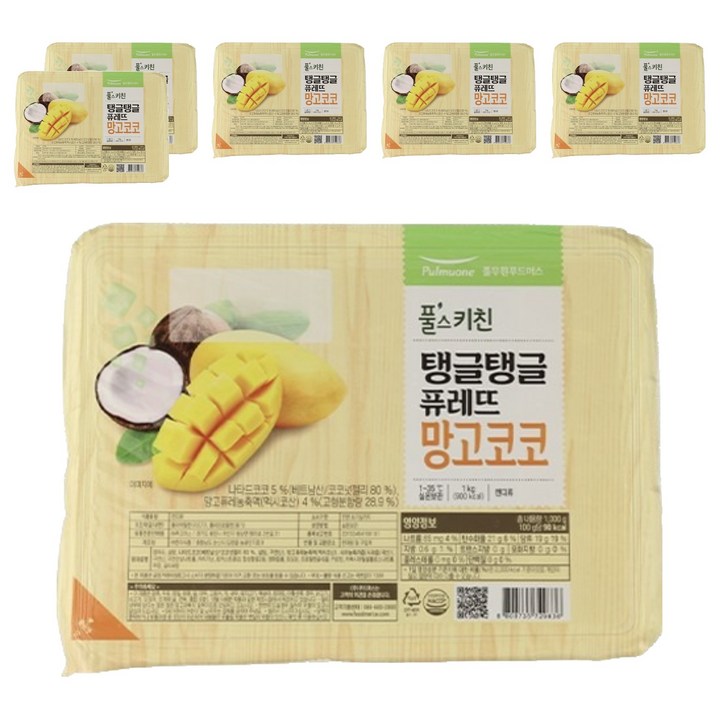 풀스키친 실온 퓨레뜨 망고코코 푸딩 20개입, 1kg, 6개