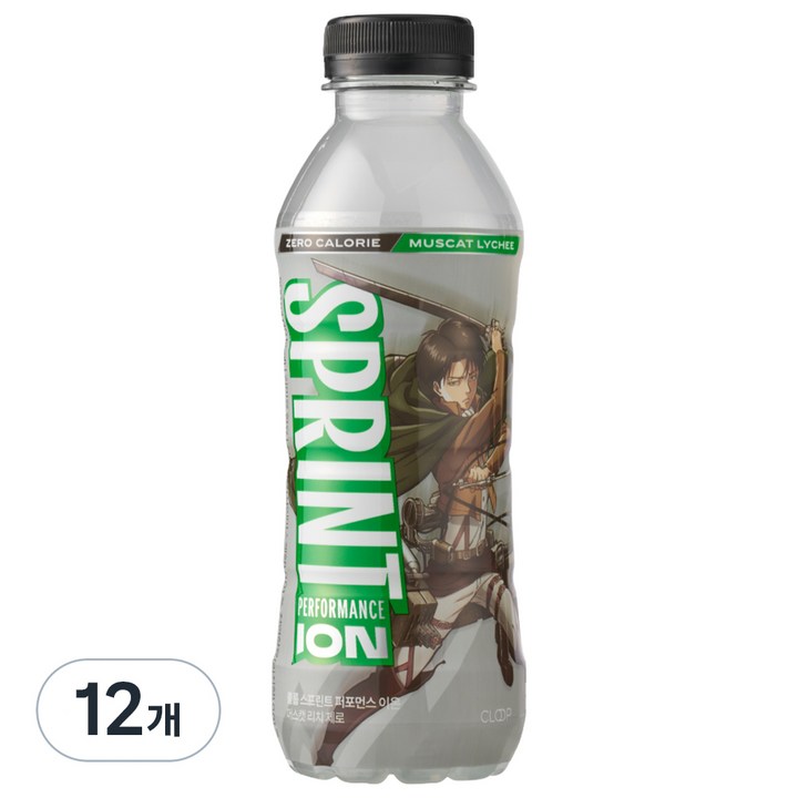클룹 스프린트 진격의거인 제로 이온음료 머스캣 리치, 12개, 500ml