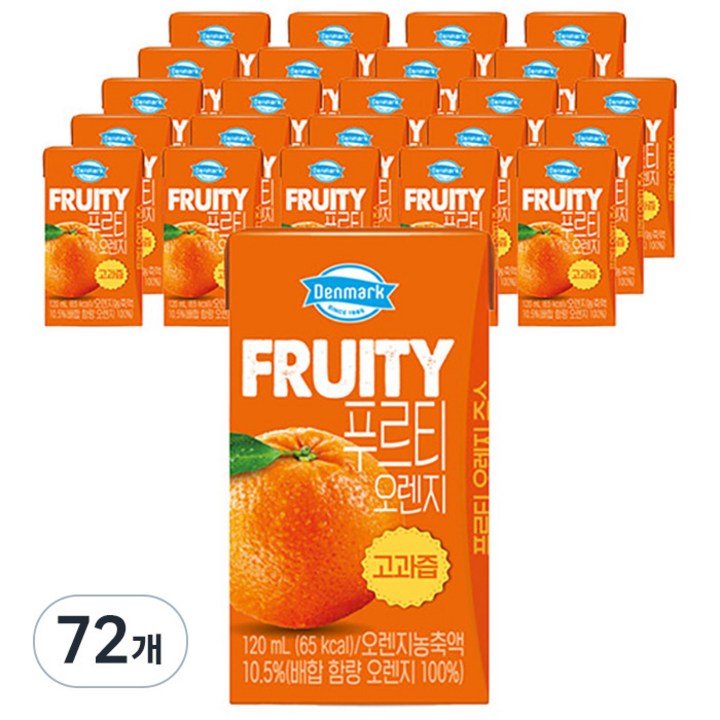동원 푸르티 오렌지 과즙 주스, 120ml, 72개