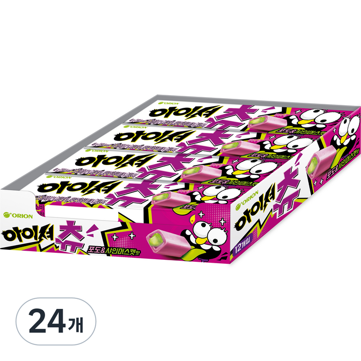 아이셔 츄 포도 & 샤인머스캣맛, 48g, 24개