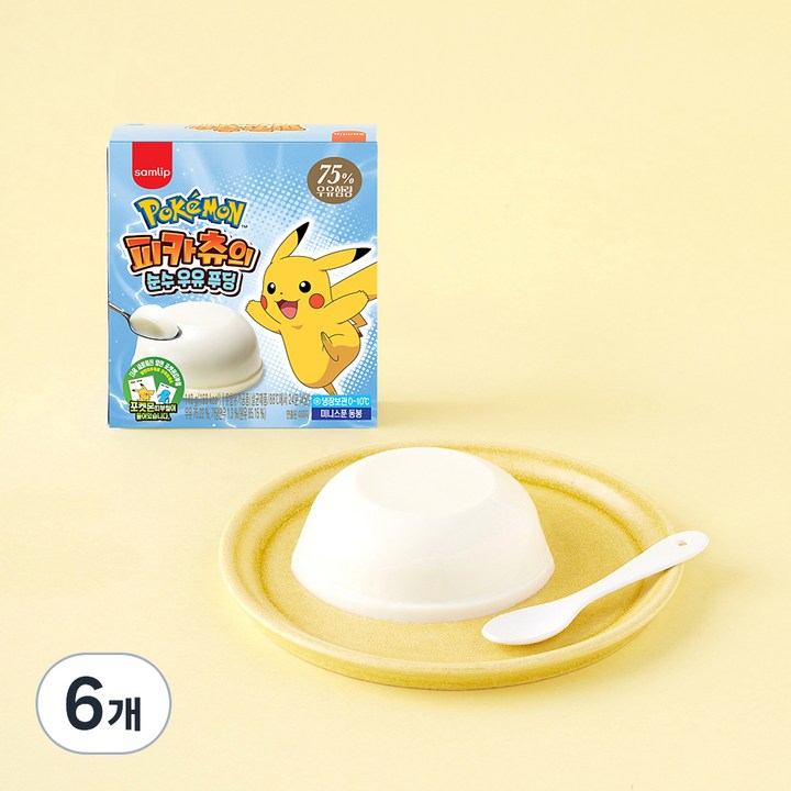 삼립 피카츄우유푸딩, 140g, 6개, 1개입