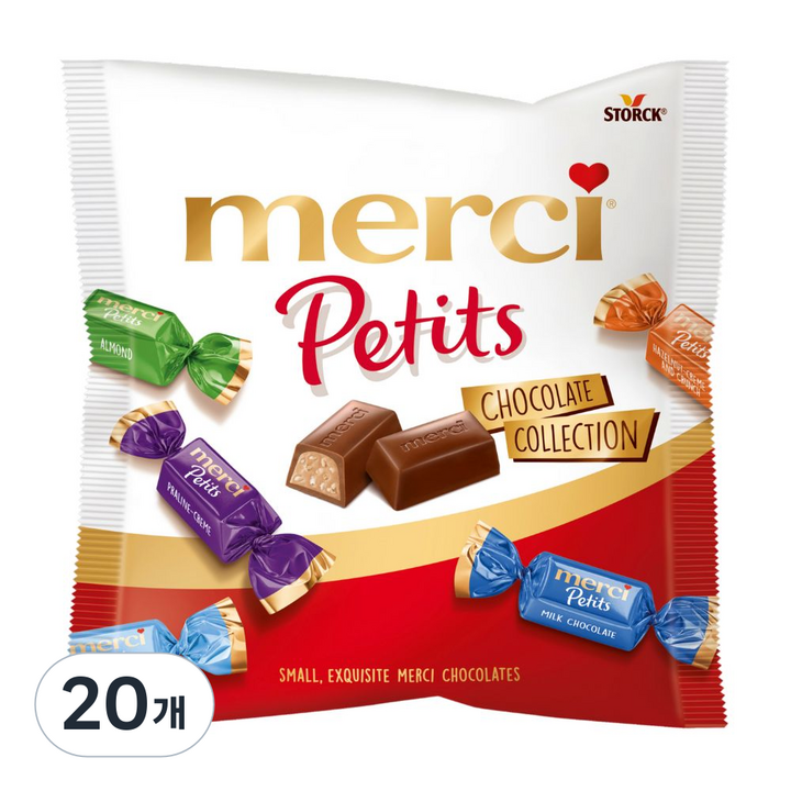 메르시 쁘띠 초콜릭 컬렉션 레드, 125g, 20개