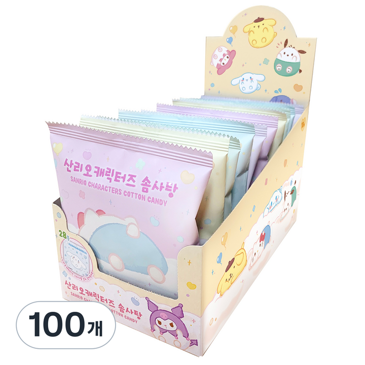 산리오캐릭터즈 솜사탕 랜덤발송, 9g, 100개