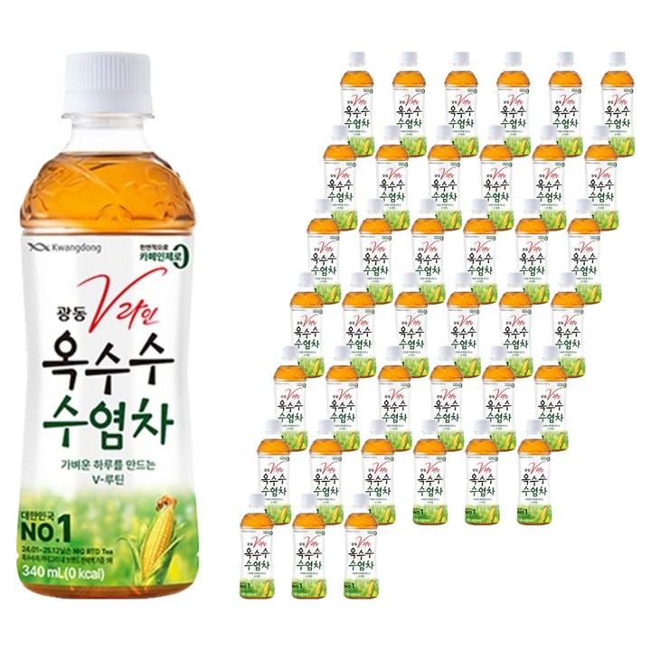 광동 V라인 옥수수 수염차, 340ml, 40개
