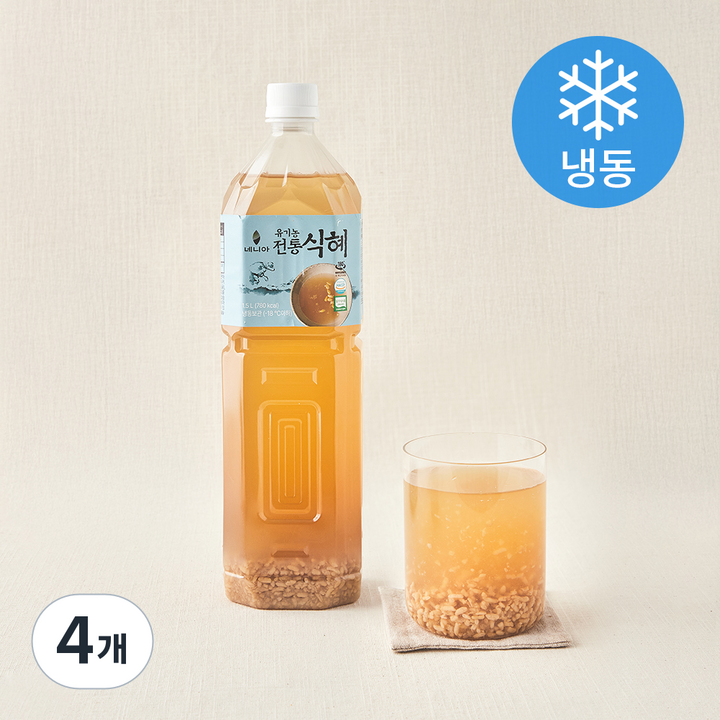 네니아 유기가공식품 인증 전통식혜 (냉동), 4개, 1.5L
