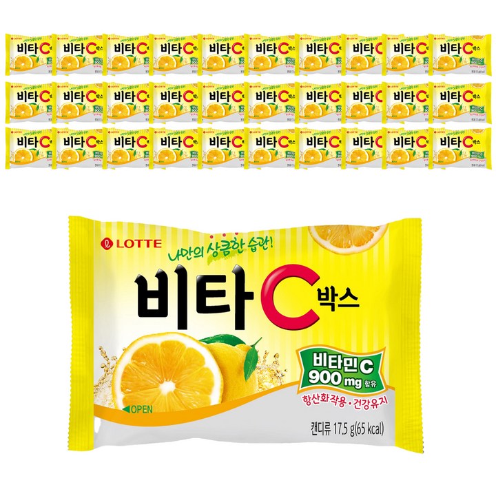 롯데웰푸드 비타C박스 캔디, 17.5g, 48개