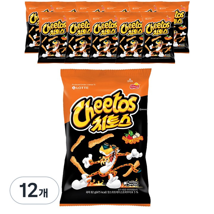 치토스 매콤달콤 과자, 82g, 12개