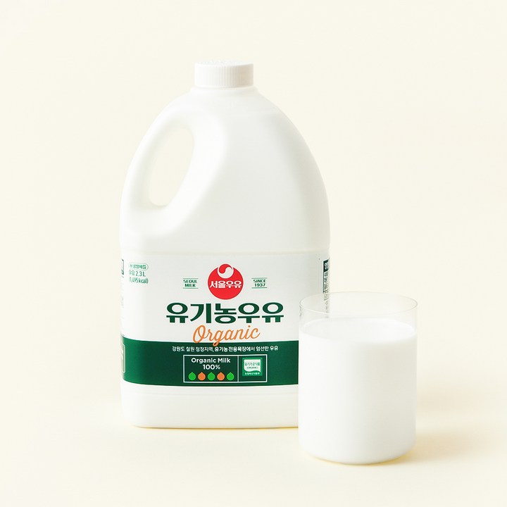 서울우유 유기가공식품 인증 유기농우유, 2.3L, 1개