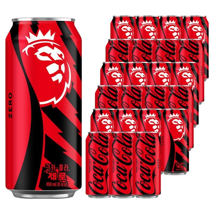 코카콜라 제로 프리미어리그 스페셜 패키지, 24개, 490ml