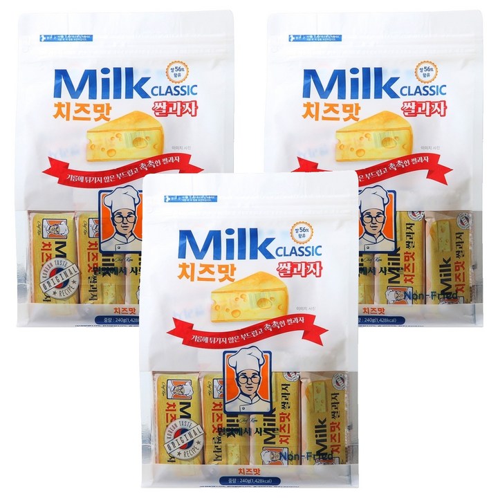 밀크클래식쌀과자 치즈맛, 240g, 3개