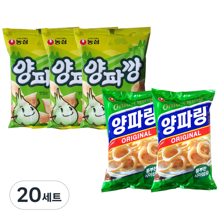 농심 양파깡 83g x 3p + 양파링 84g x 2p, 20세트