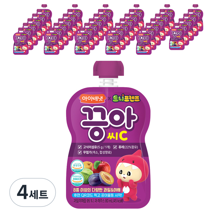 아이배냇 끙아 씨 과일야채주스, 80ml, 120개