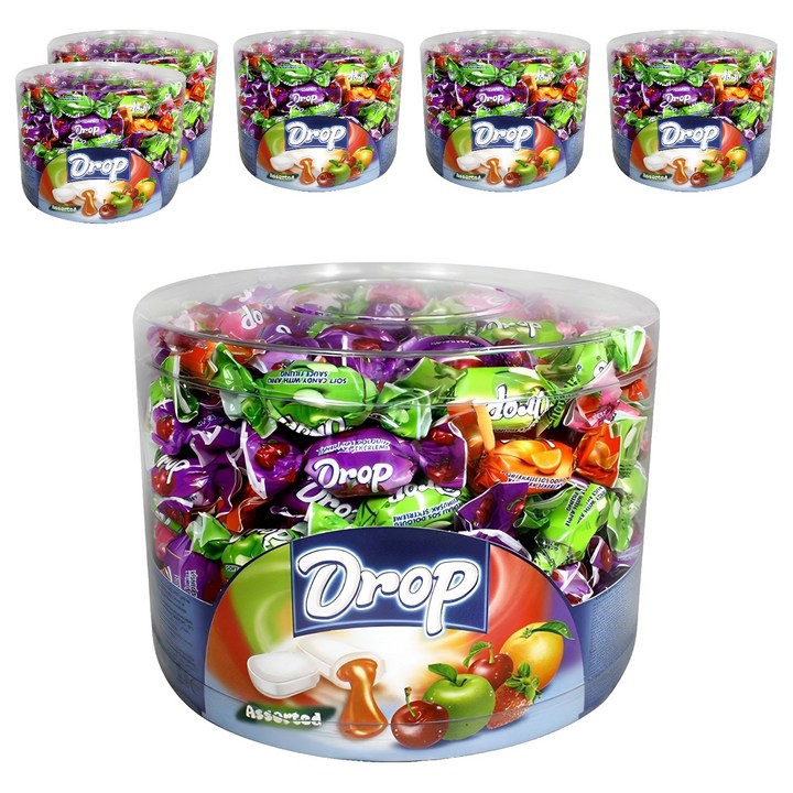 드롭 어소티드 소프트캔디, 1kg, 6개