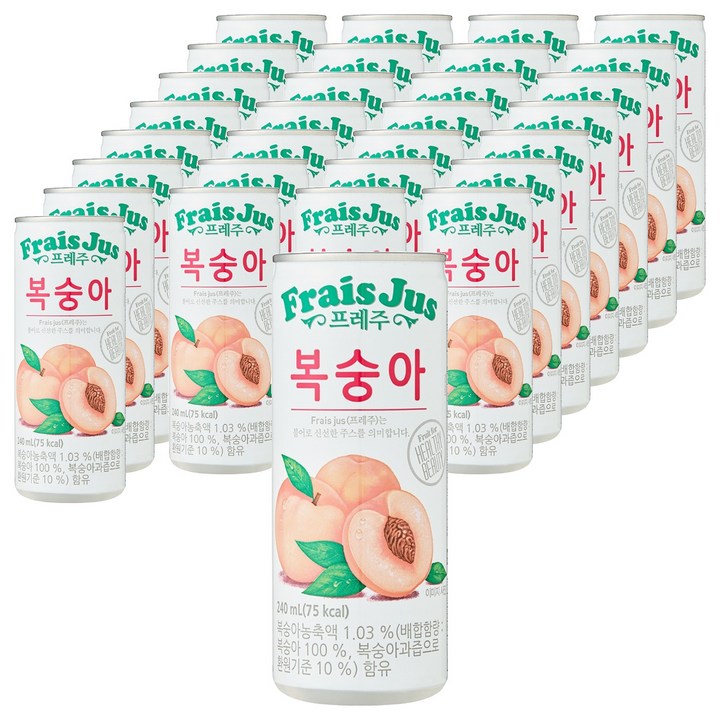 일화 프레주복숭아, 240ml, 30개