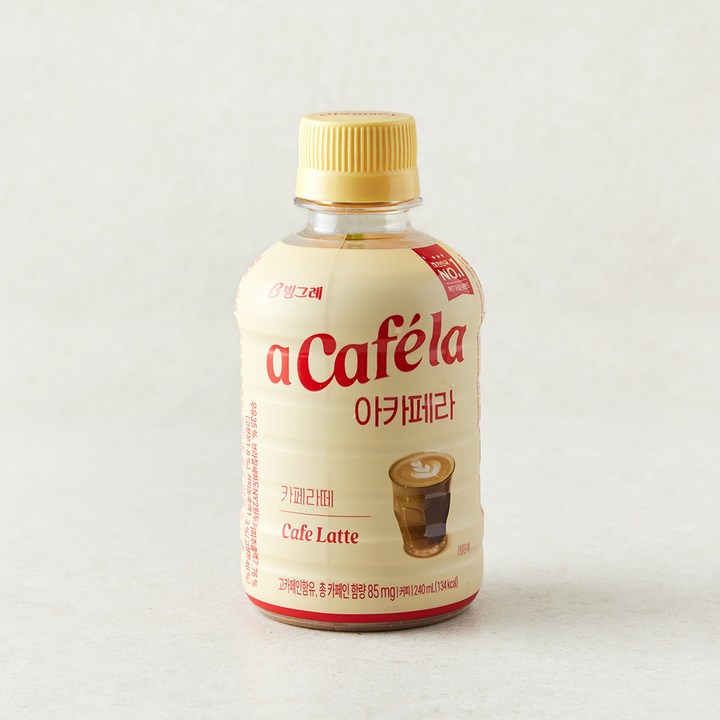 빙그레 아카페라 카페라떼, 240ml, 1개