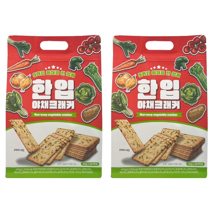 한입 야채크래커, 2개, 440g
