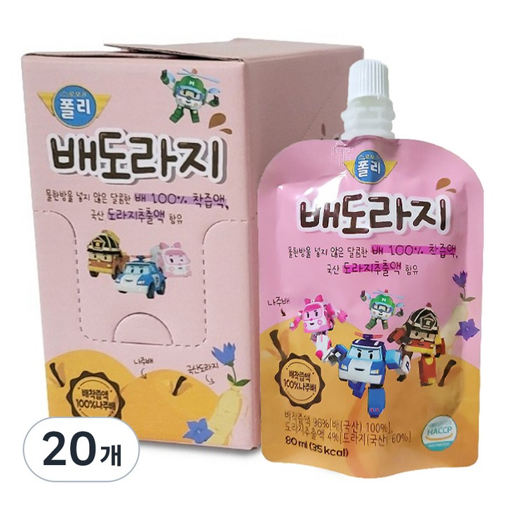 로보카폴리 배도라지즙, 80ml, 20개