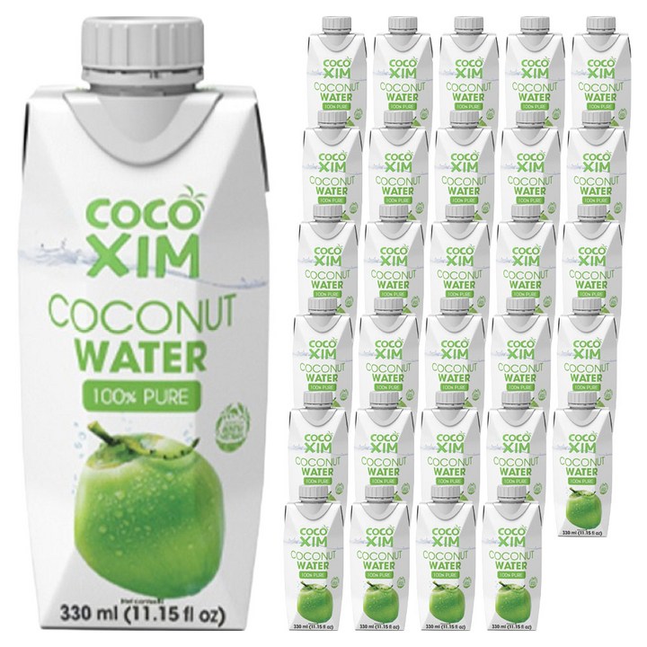 코코씸 100프로 퓨어 코코넛 워터, 330ml, 36개