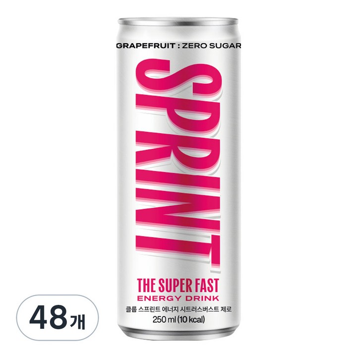 클룹 스프린트 에너지 드링크 시트러스버스트 제로, 48개입, 250ml