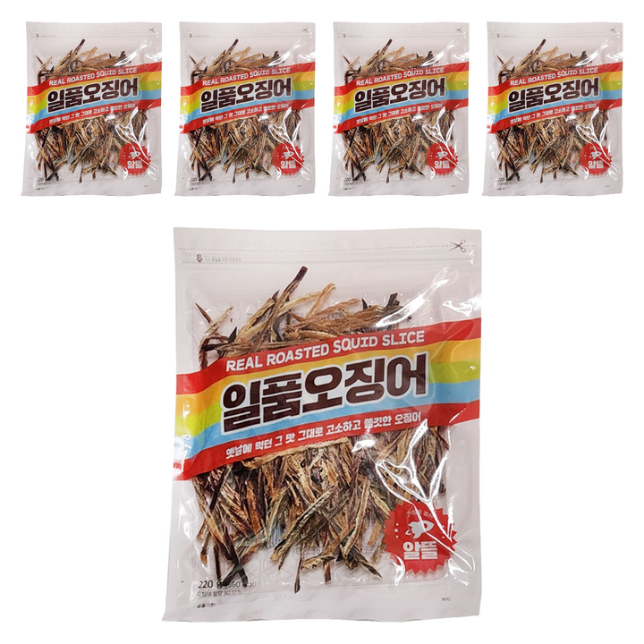 정화식품 일품오징어, 220g, 5개