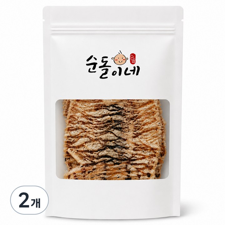 순돌이네 맥반석 오징어 몸통, 2개, 150g