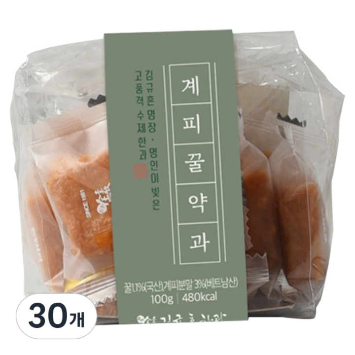 김규흔한과 계피 꿀약과 띠지형, 100g, 30개
