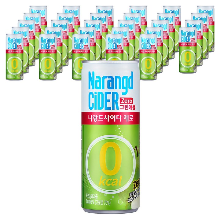 나랑드사이다 제로 그린애플, 245ml, 90개