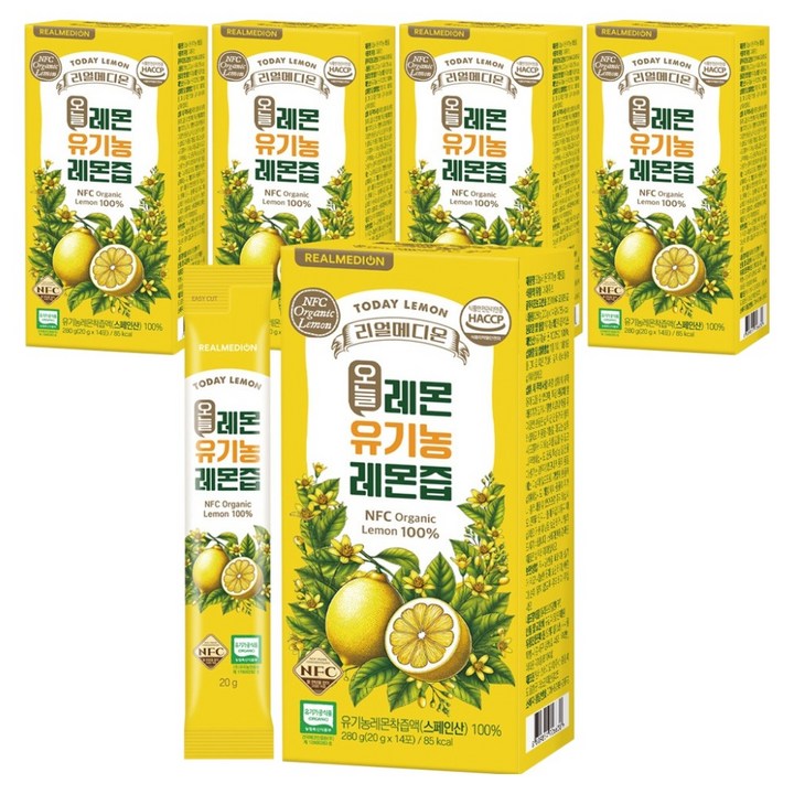 리얼메디온 오늘레몬 유기농 레몬즙 스틱, 20g, 70개