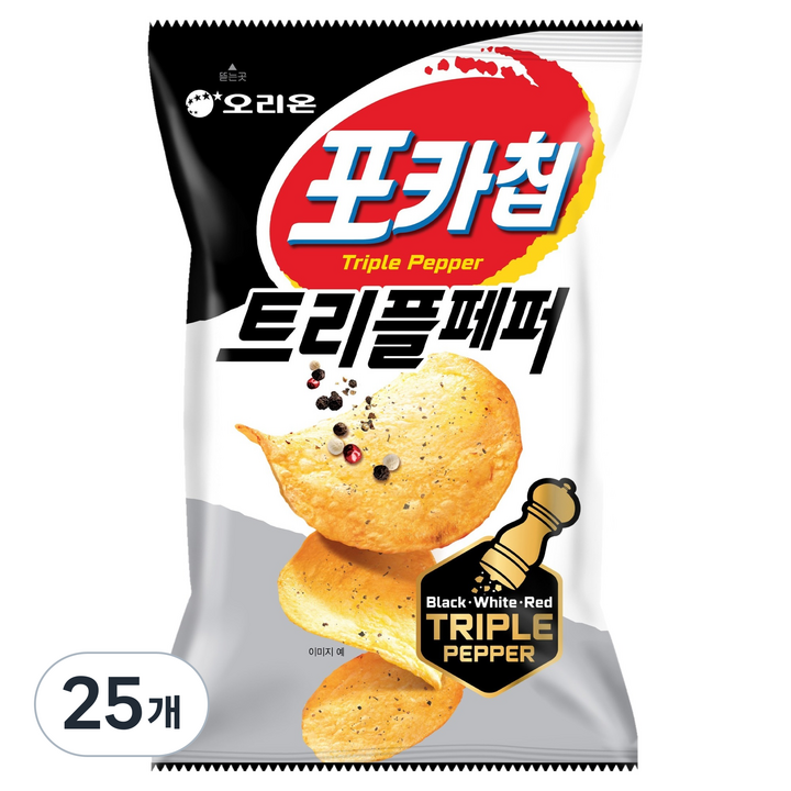 포카칩 트리플페퍼맛, 60g, 25개