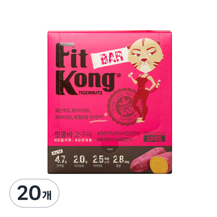핏콩 바 고구마, 28g, 20개