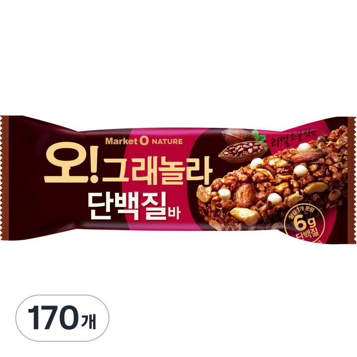 마켓오네이처 오 그래놀라 단백질바, 40g, 170개
