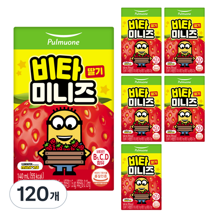 풀무원 비타미니즈 딸기, 120개, 140ml
