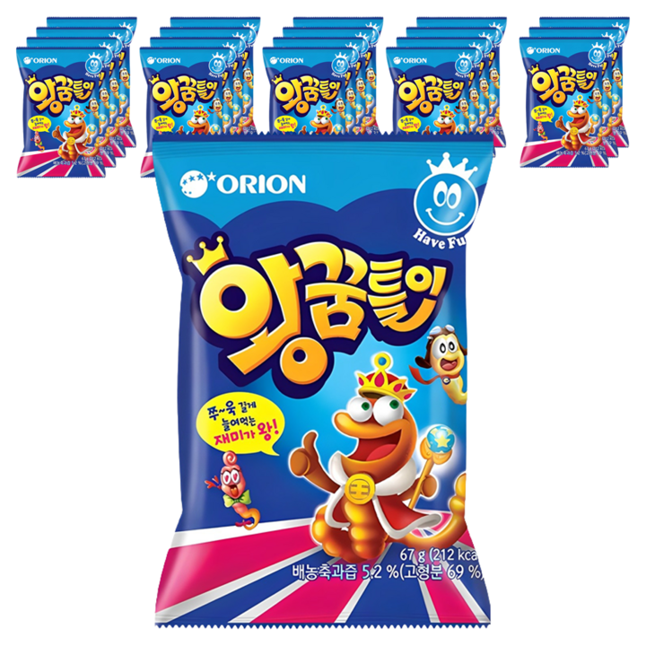 오리온 왕꿈틀이 젤리, 67g, 20개