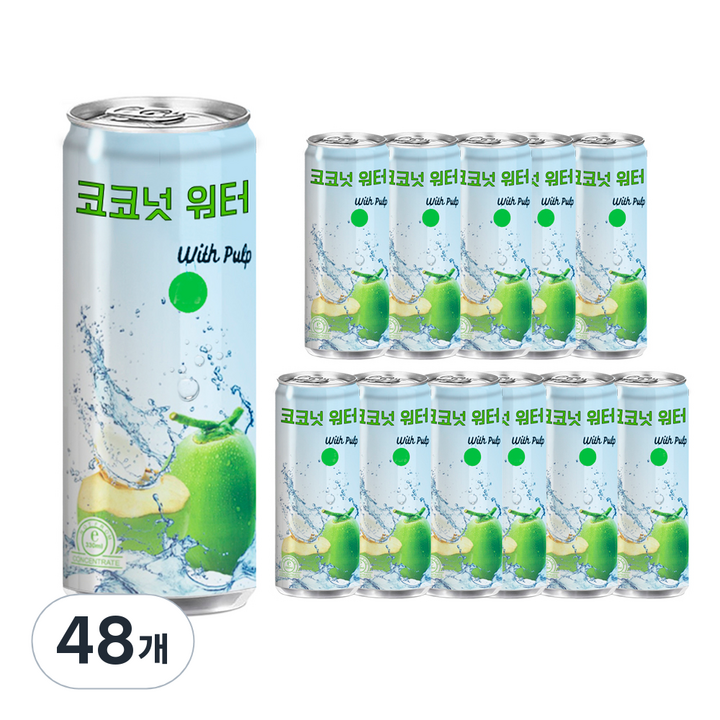 탄도 코코넛 워터 위드펄프, 320ml, 48개