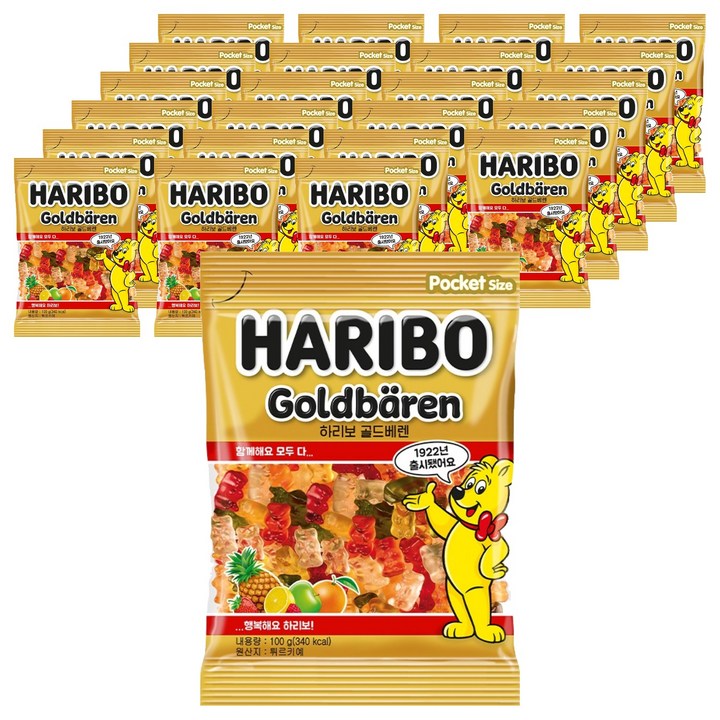 하리보 골드베렌 젤리, 100g, 24개